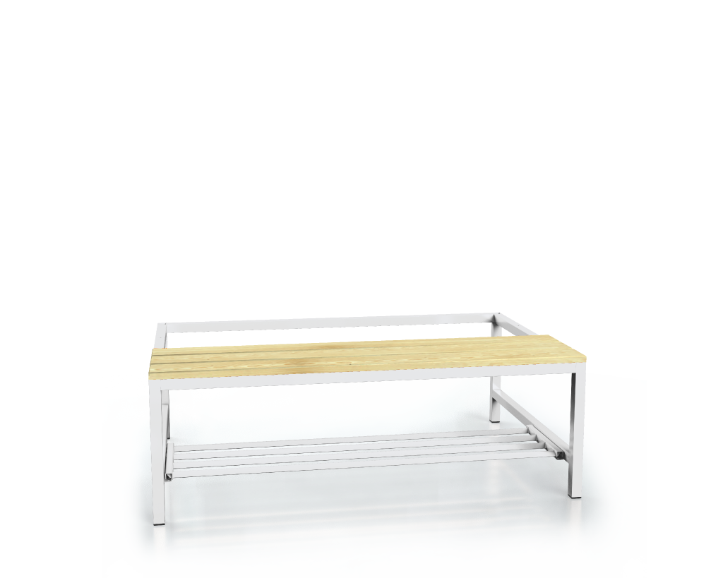 Vorbänk mit Fichtenlatten - mit kippbarem Rost 375 x 1200 x 800
